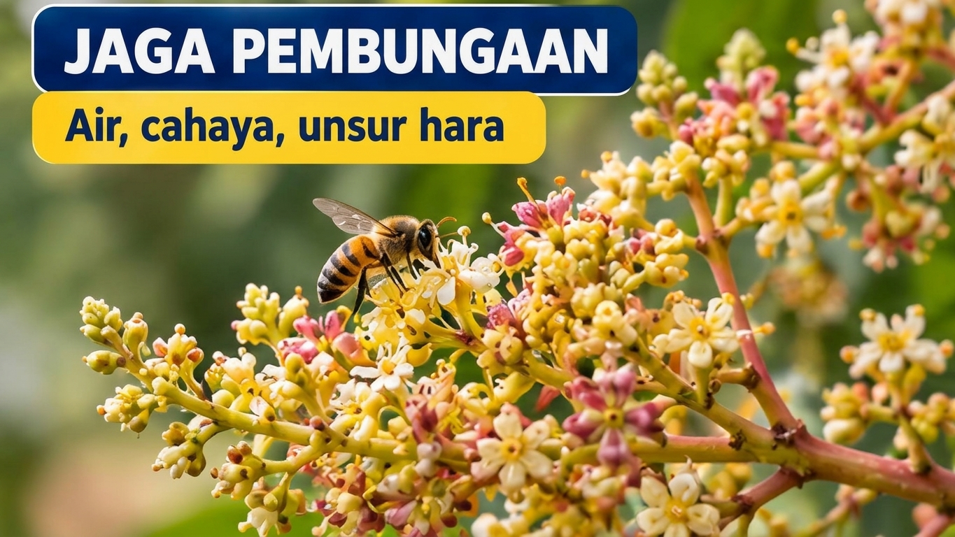 Gambar 7. Pembungaan mangga dipengaruhi air, cahaya, dan kecukupan unsur hara.
