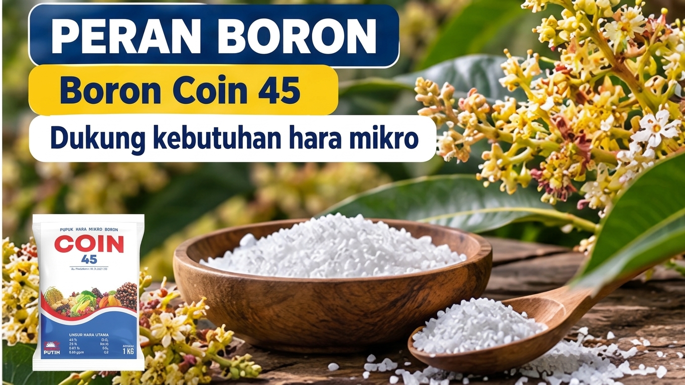 Gambar 8. Boron Coin 45 sebagai sumber unsur hara mikro untuk tanaman.