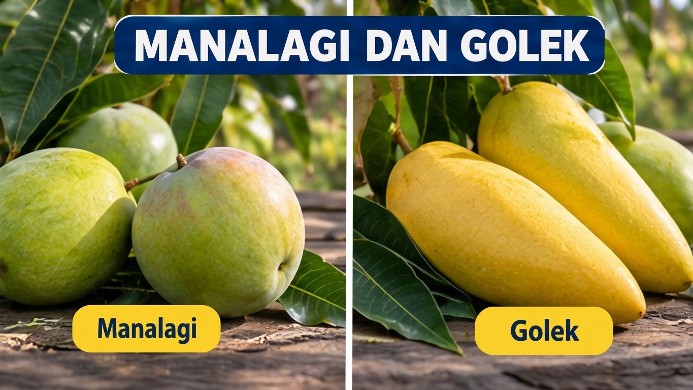 Gambar 4. Perbandingan tampilan buah Manalagi dan Golek.