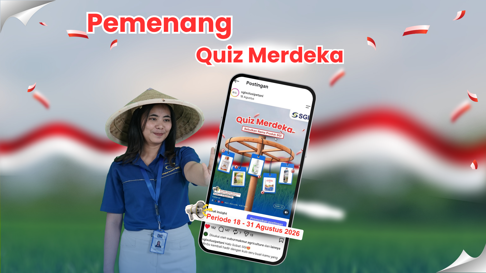 Pengumuman Quiz Merdeka SGI Solusi Petani 