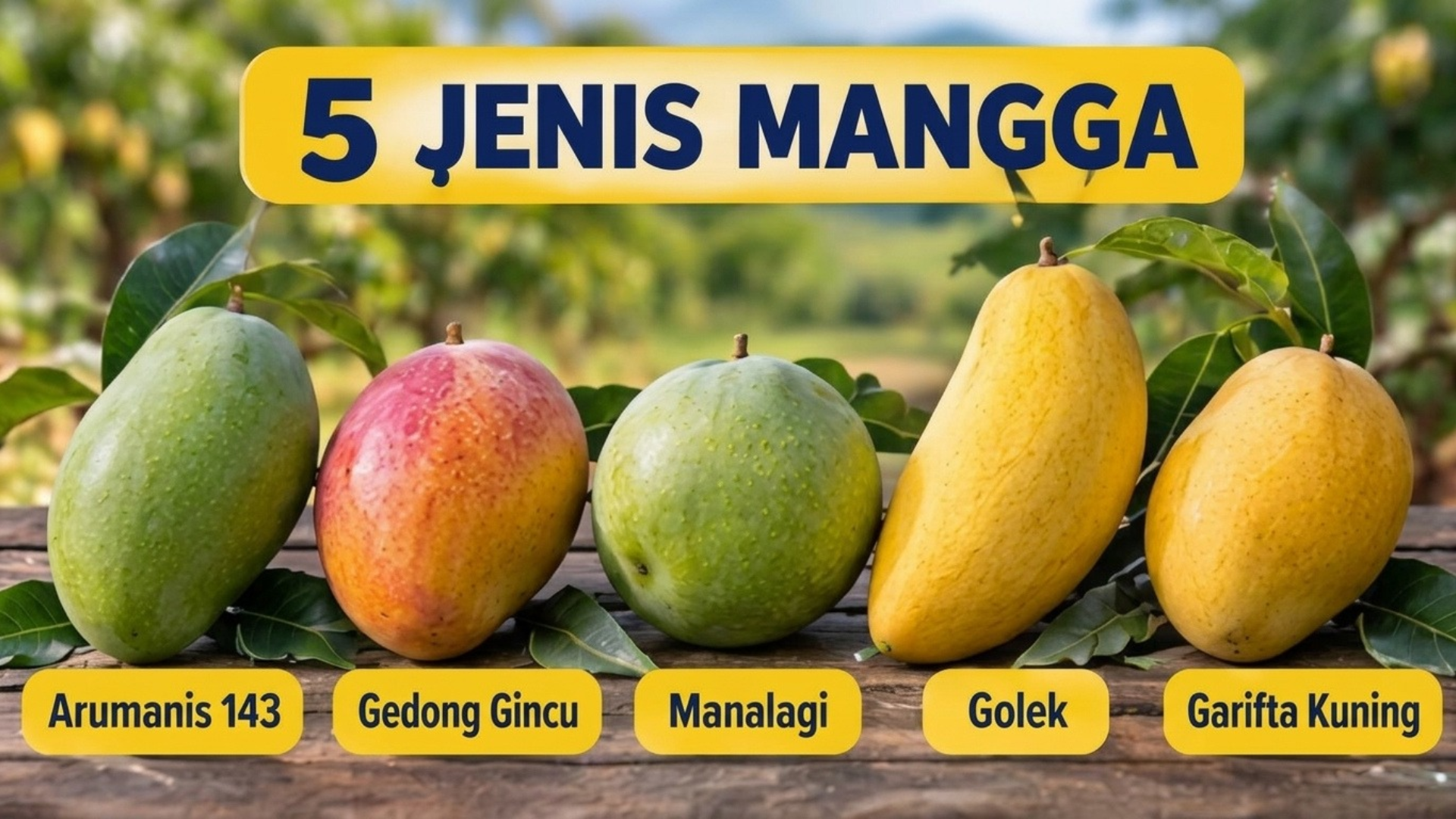 Jenis mangga, dengan pupuk mangga dan buah lainnya