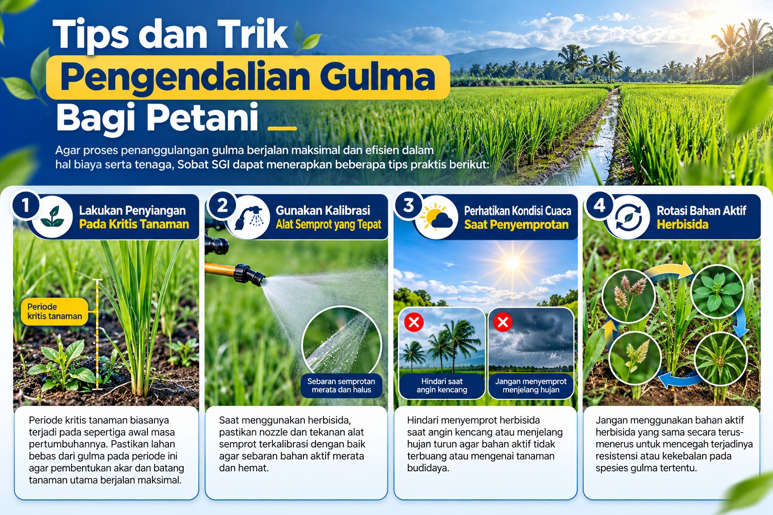 TIPS DAN TRIK PENGENDALIAN GULMA BAGI PETANI 
